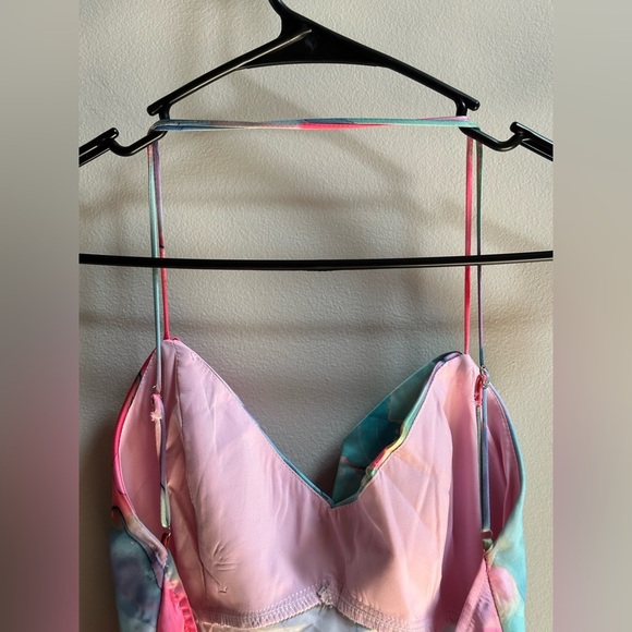 NEW Saints & Secrets Libby Scoop Back Maxi Dress Abstract Pink Women’s M - Picture 11 of 11